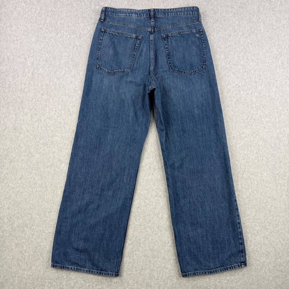 Rag & Bone Jeans Women 29 Medium Wash Lori Full Length Wide Leg Stretch Denim - Picture 4 of 14